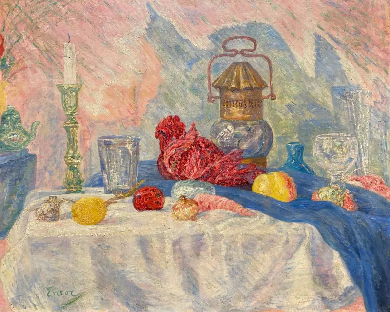 Still Life with Lantern and Vegetables
